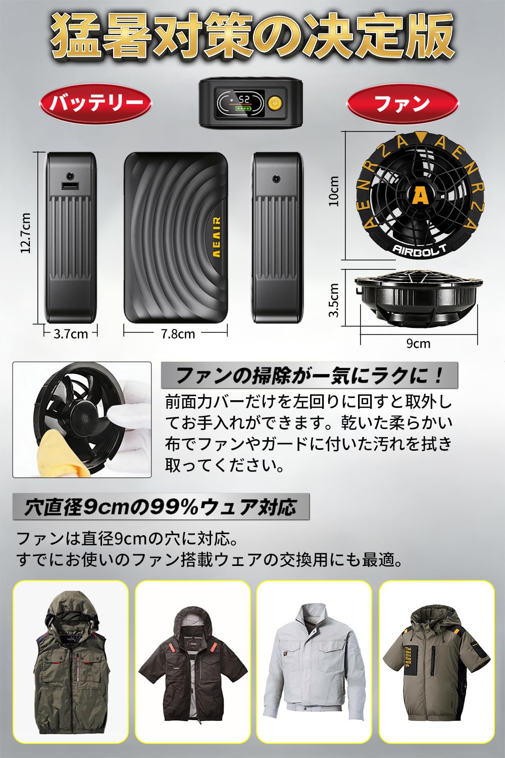 Amazon.co.jp: 【秒で爆風!!52V超高出力&46500mAh大容量】 ファン